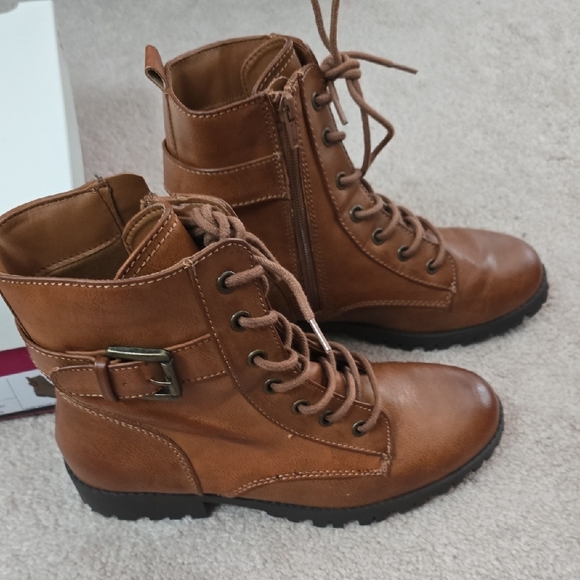 SO Brown Lace-Up Ankle Boots - Size 8 - Picture 4 of 12